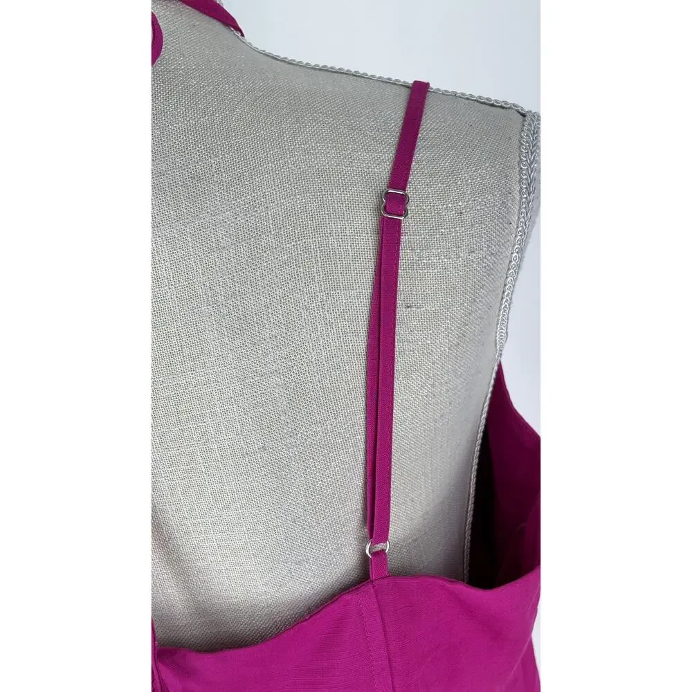 Bar III Womens Cut Out Strappy Mini Dress Pink Size Large New Sleeveless